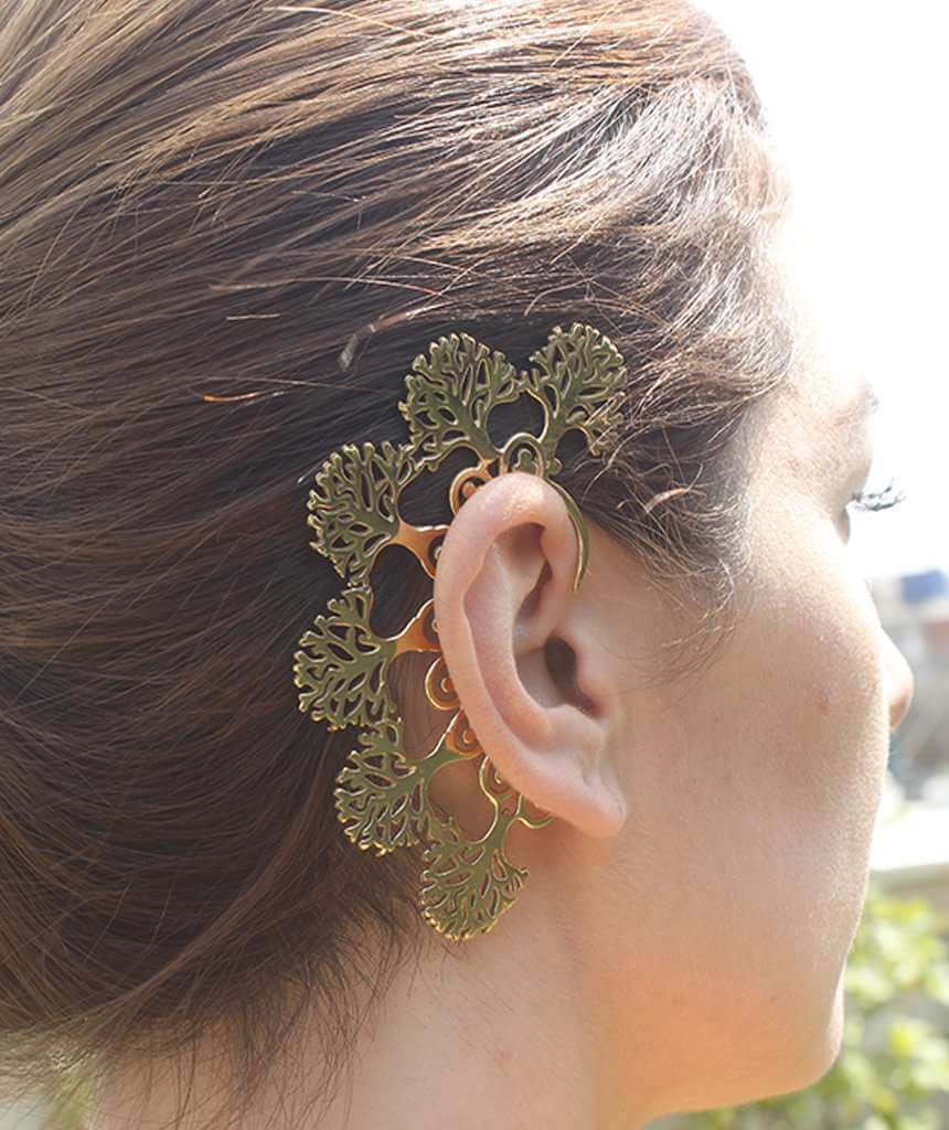 Gold Boho Tree Earcuff