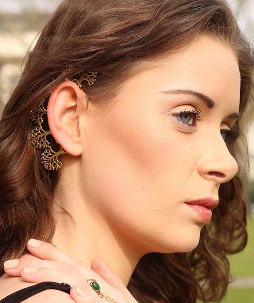 Gold Boho Tree Earcuff