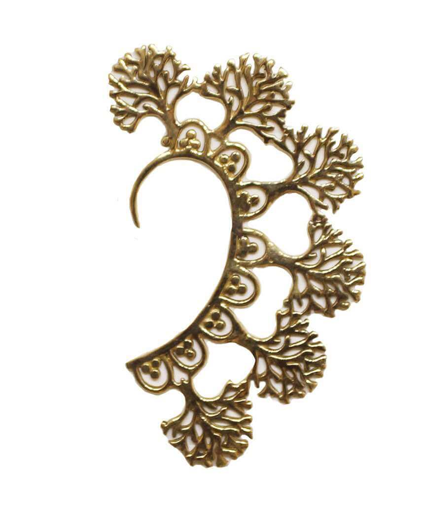 Gold Boho Tree Earcuff