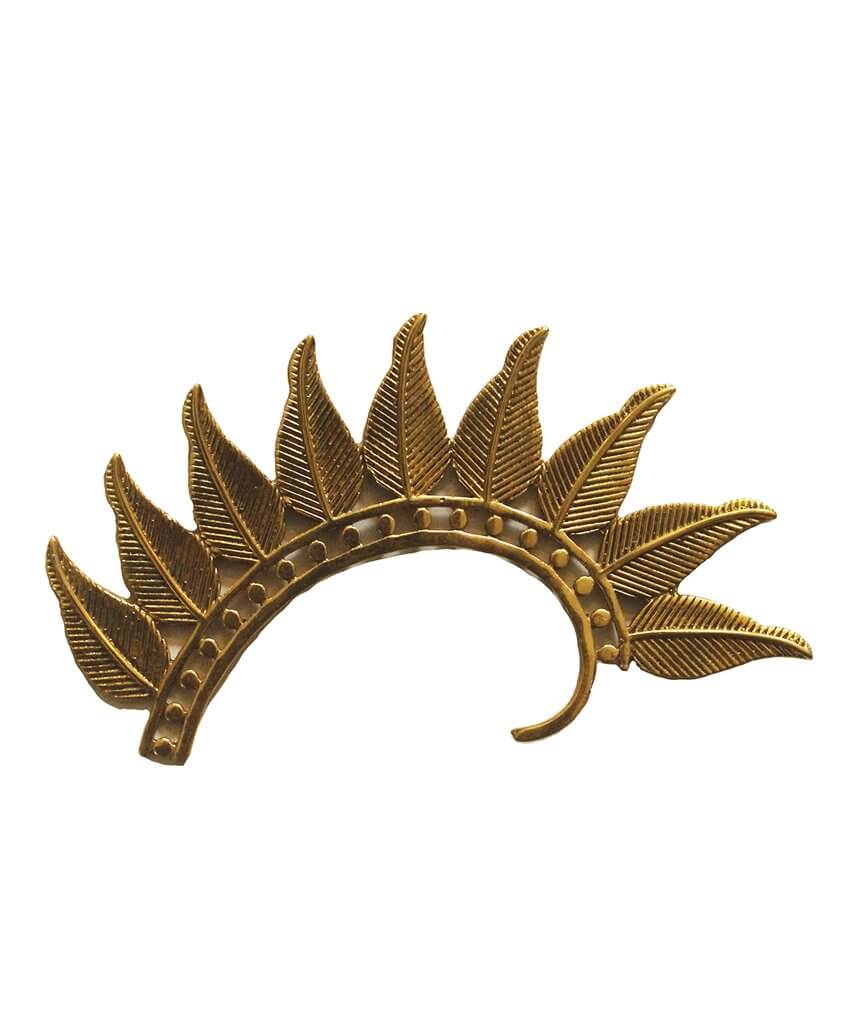 Gold Bold Boho Leaf Earcuff