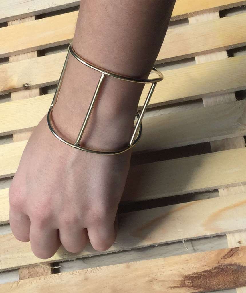 Gold Cage Cuff Bracelet