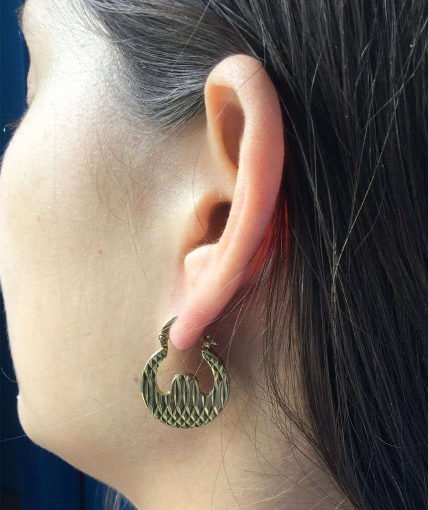 Gold Circle Baggy Earrings