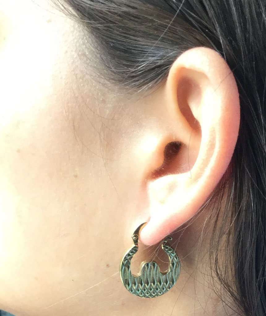 Gold Circle Baggy Earrings