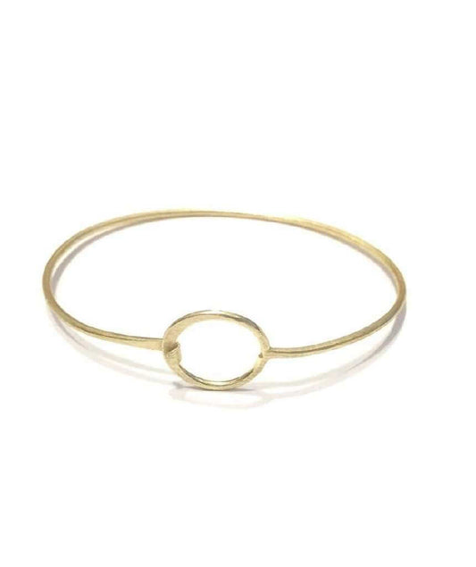 Gold Circle Bangle Bracelet
