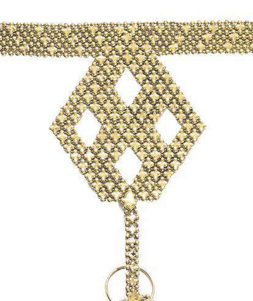 Cuffed Hex Chainmail Hand Harness