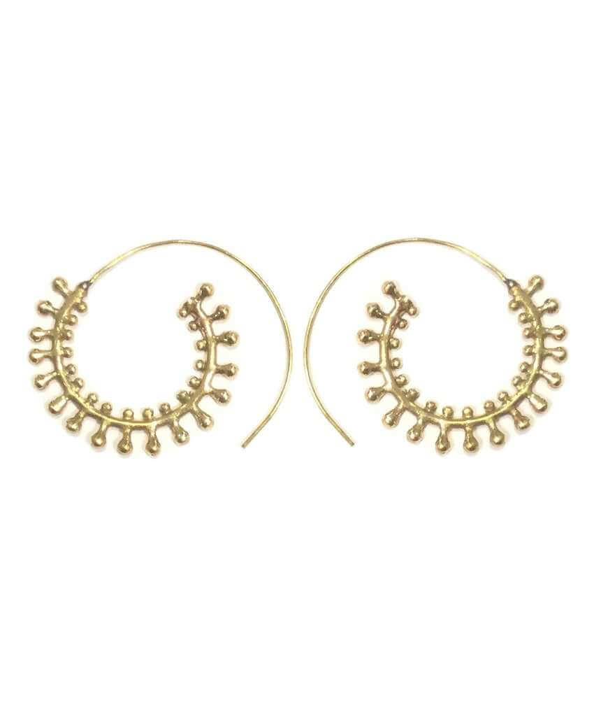 Gold Curly Earrings