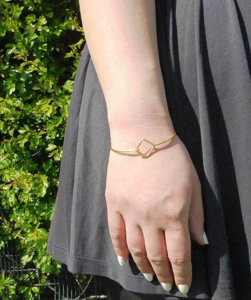 Gold Diamond Bangle Bracelet