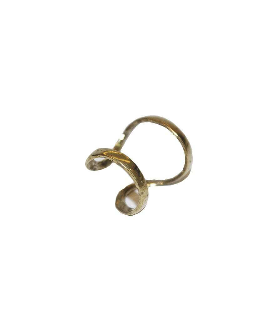 Gold Double Ring in One