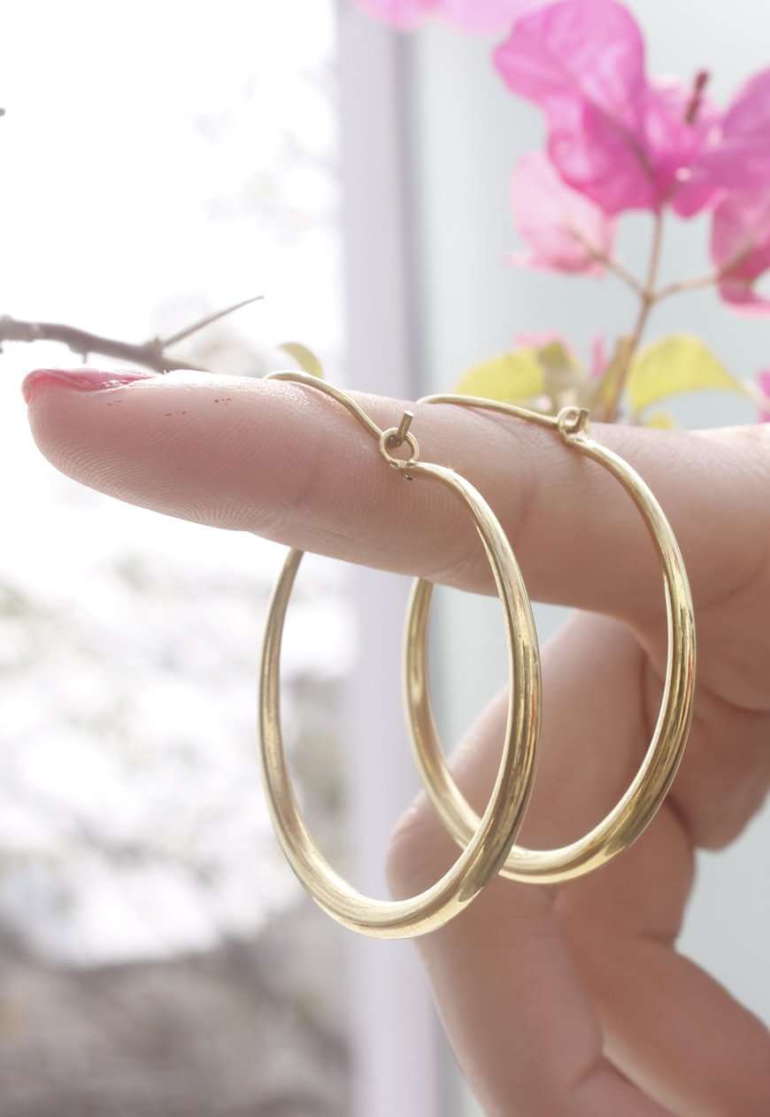 Gold Egyptian Hoop Earrings