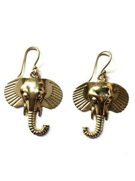 Gold Elephant Earrings