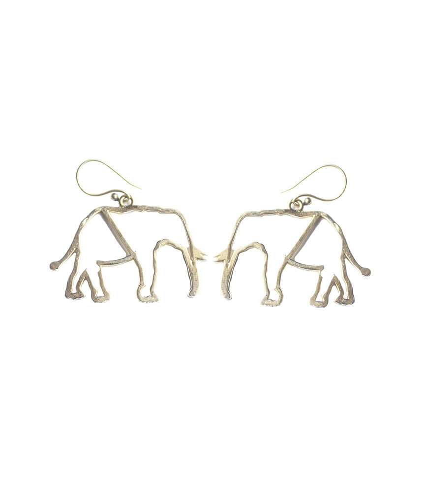 Gold Elephant Earrings