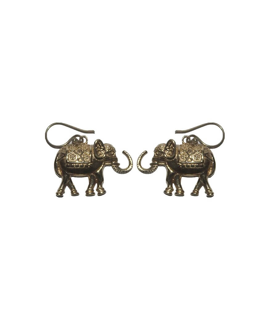 Gold Elephant Earrings