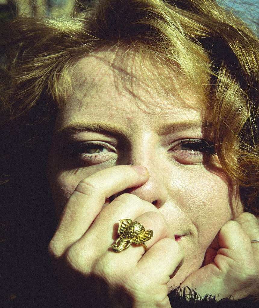 Gold Elephant Head Ring