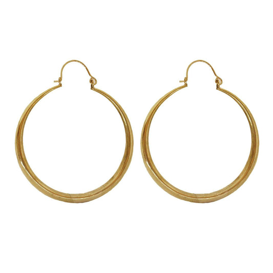 Gold Extra Large Egyptian Hoop Earrings