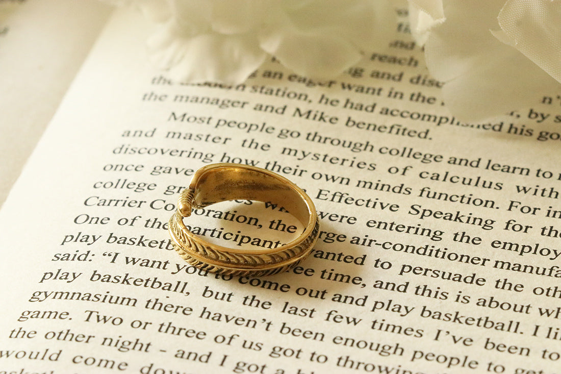 Gold Feather Ring