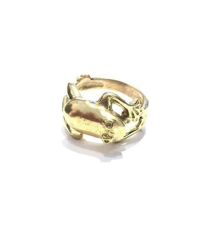 Gold deals frog ring