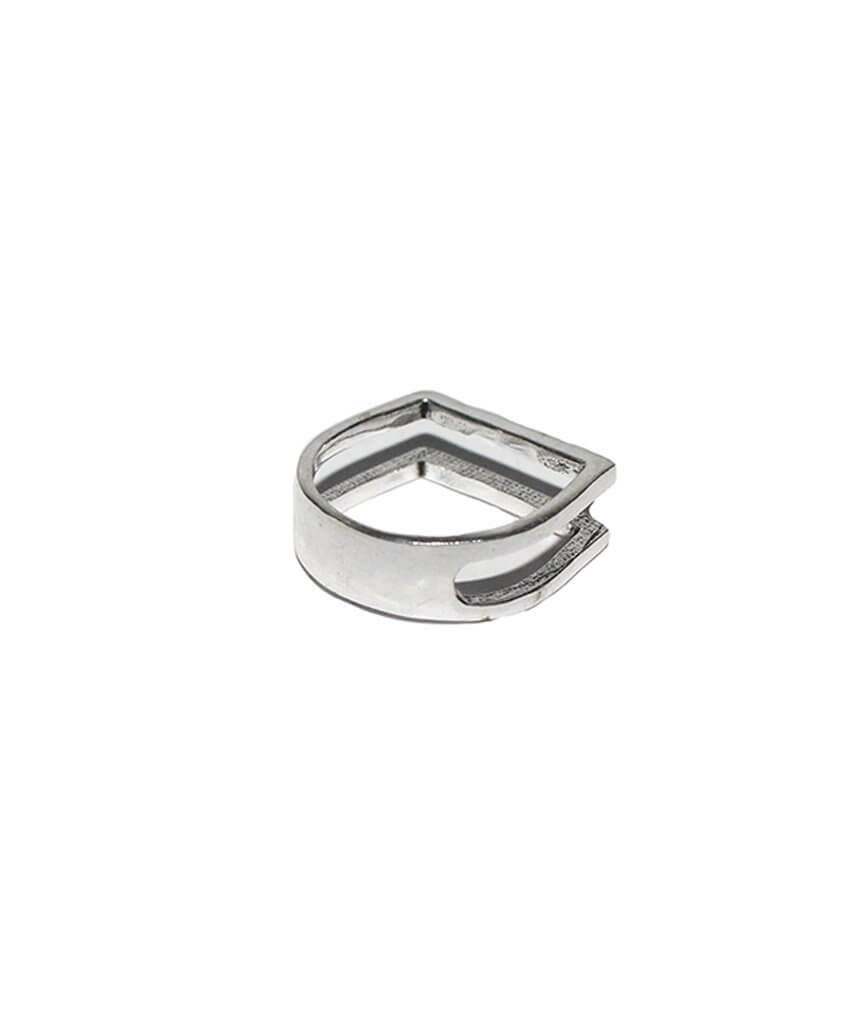 Gold Geometric Square Ring