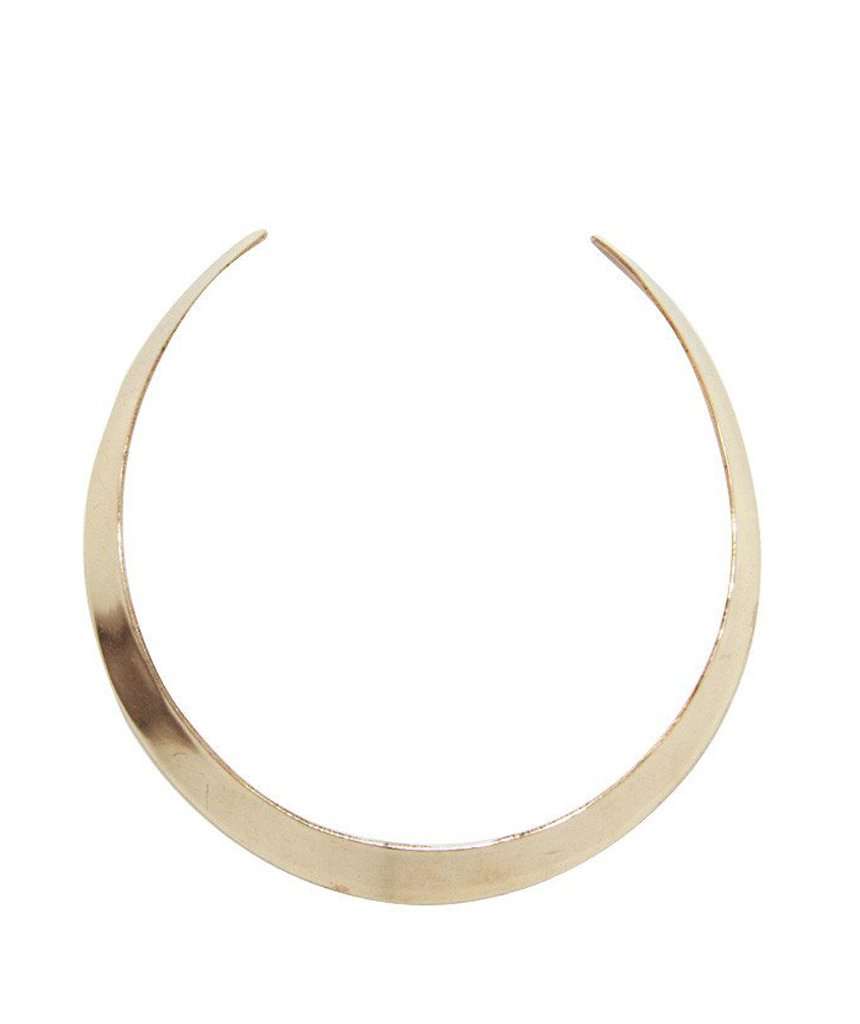 Gold Glossy Choker Necklace