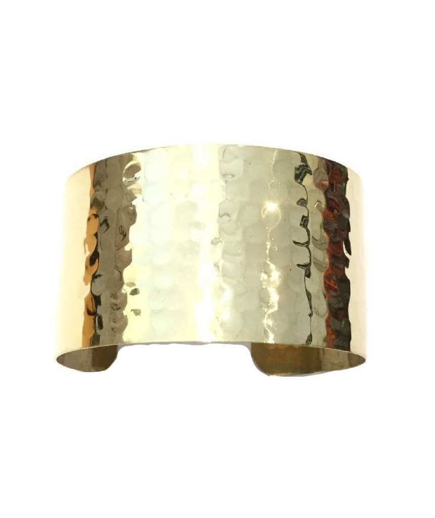 Gold Hammered Cuff Bracelet