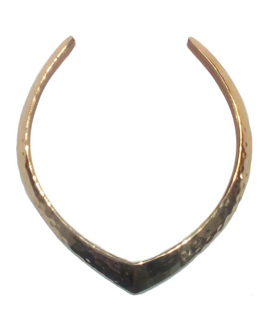 Gold Hammered Thick V Choker