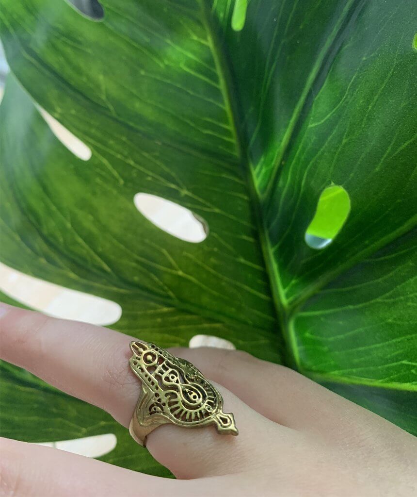 Gold Hamsa Ring