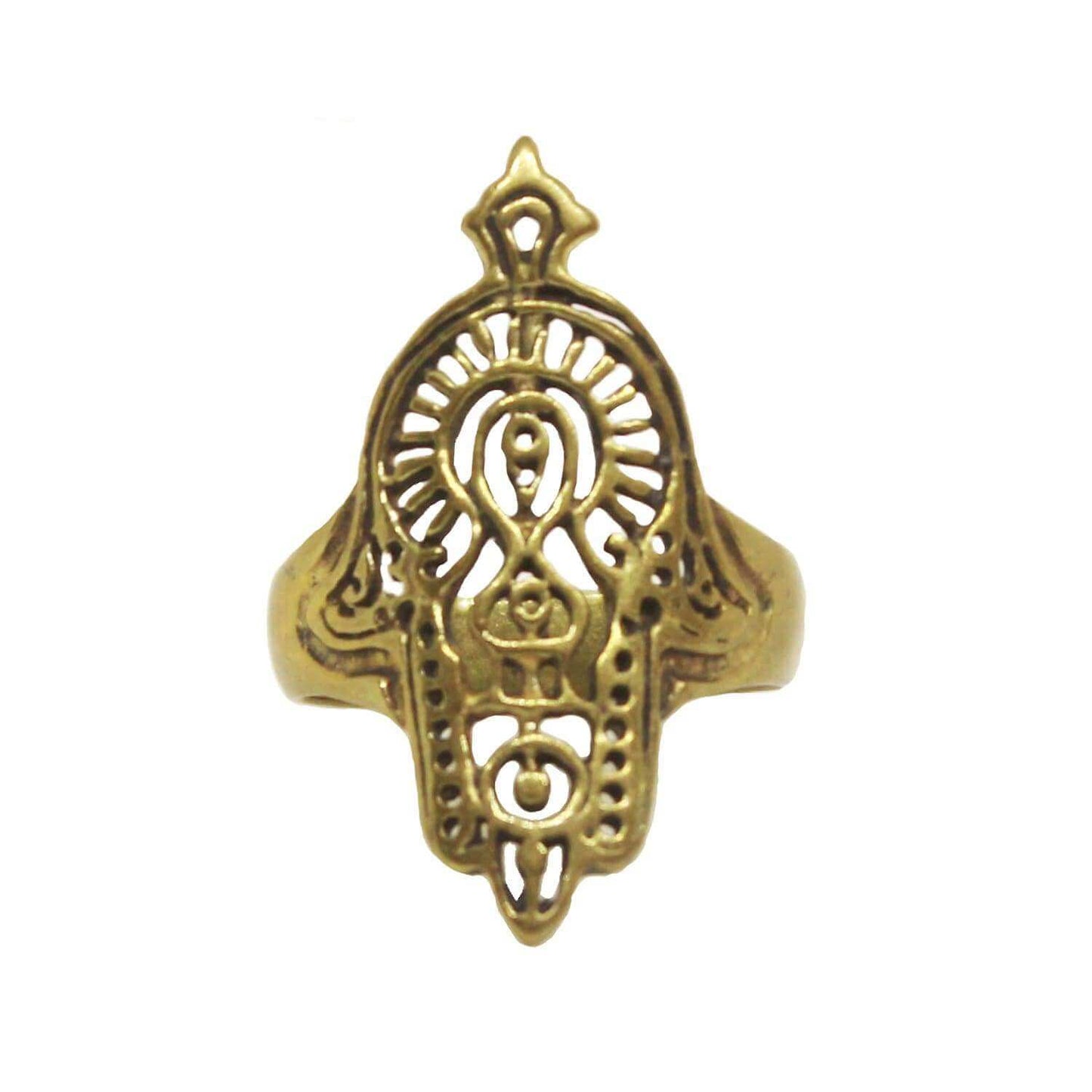 Gold Hamsa Ring
