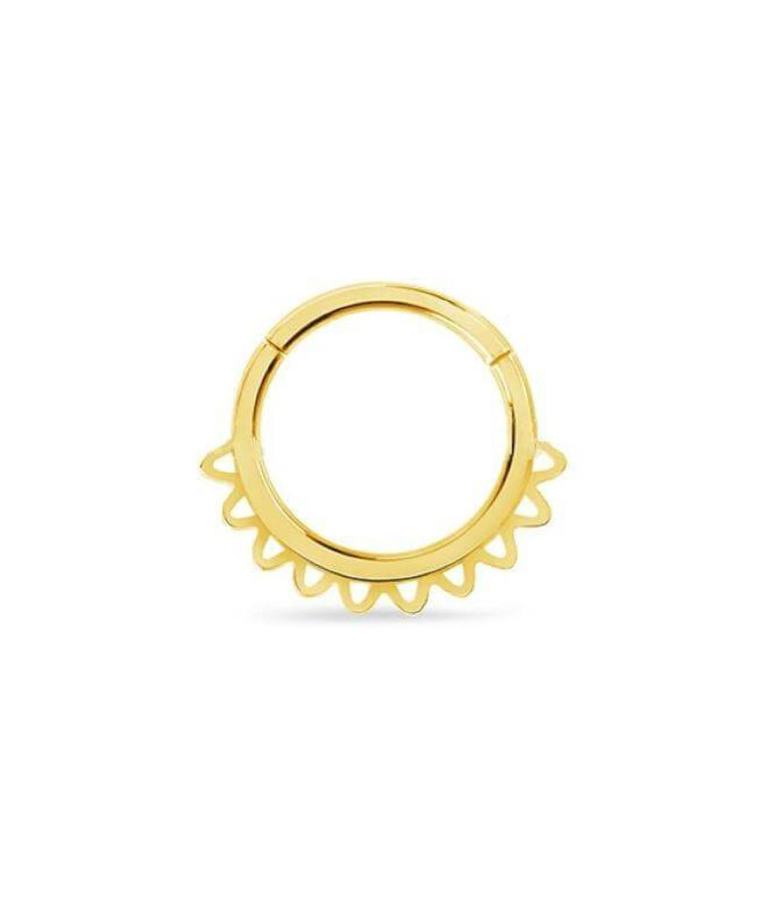 Gold Hinged Septum Ring