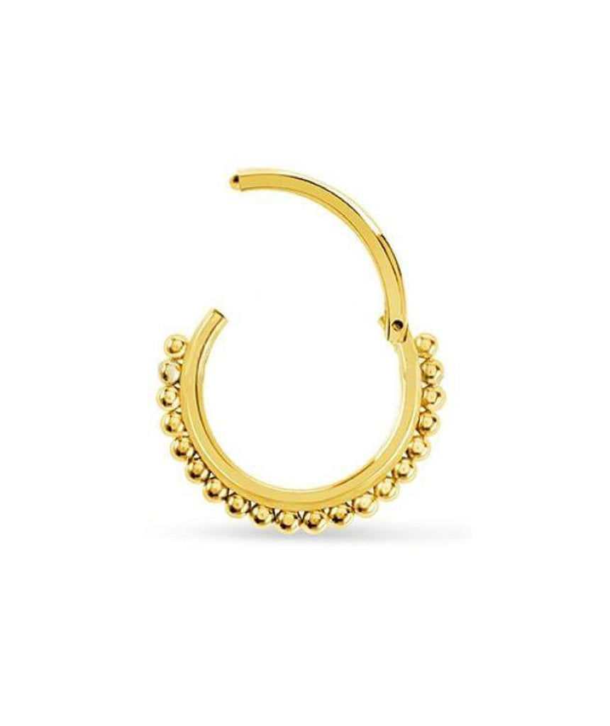 Gold Hinged Septum Ring