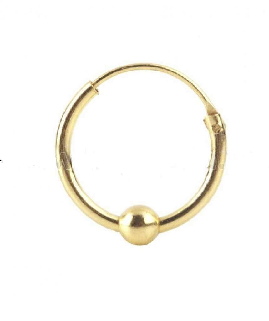 Gold Hoop with Ball Body Jewellery