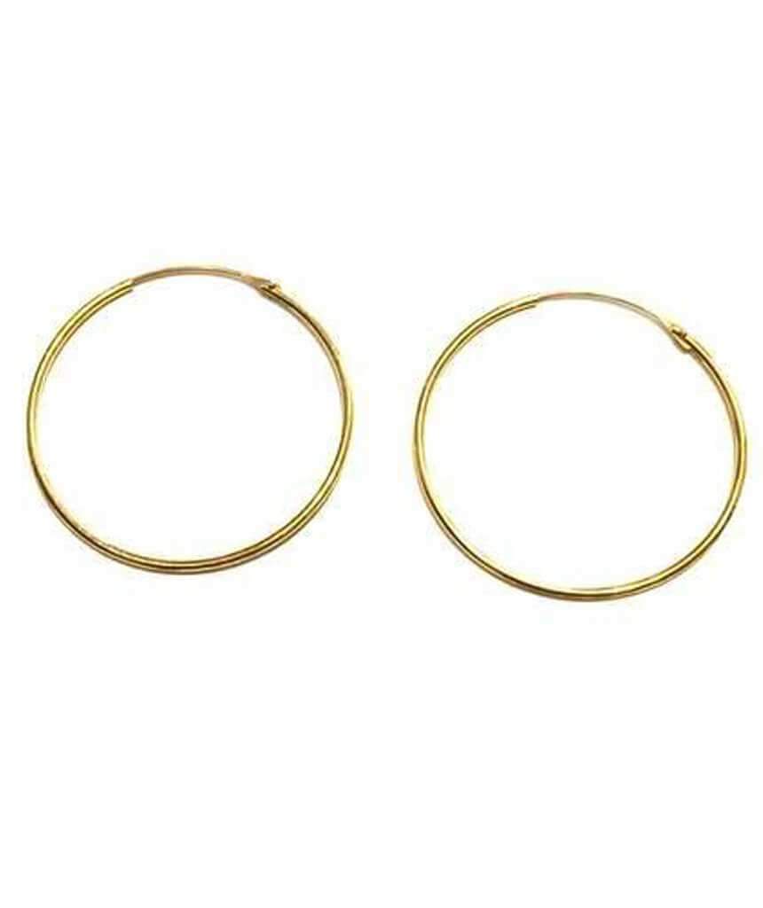 Gold Large Elegant Hoop Earrings