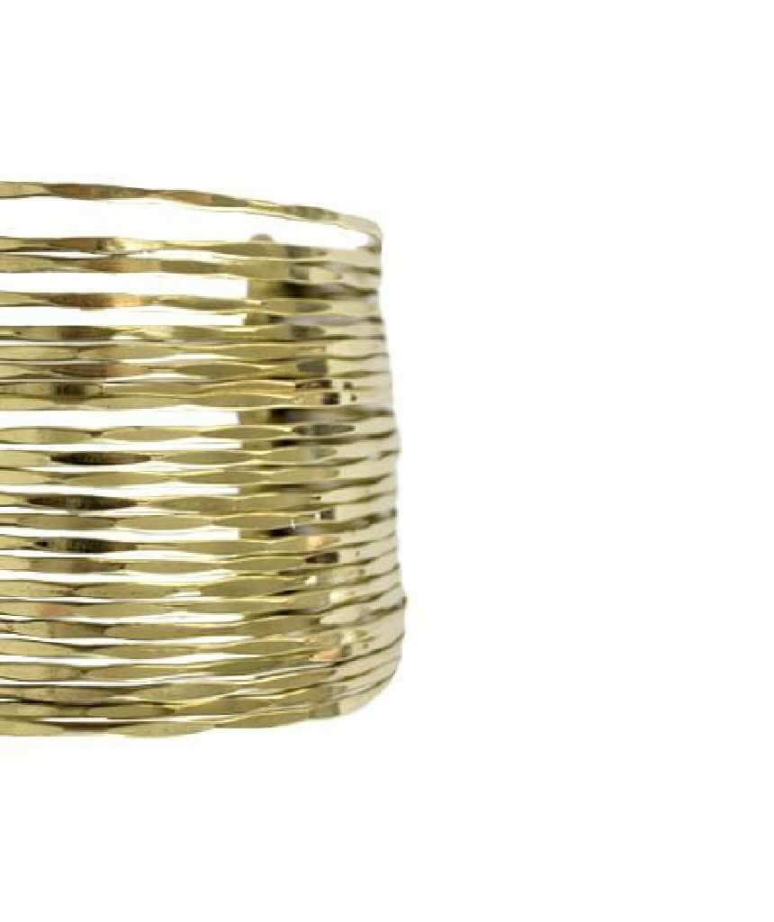 Gold Large Multistrand Statement Brass Cuff