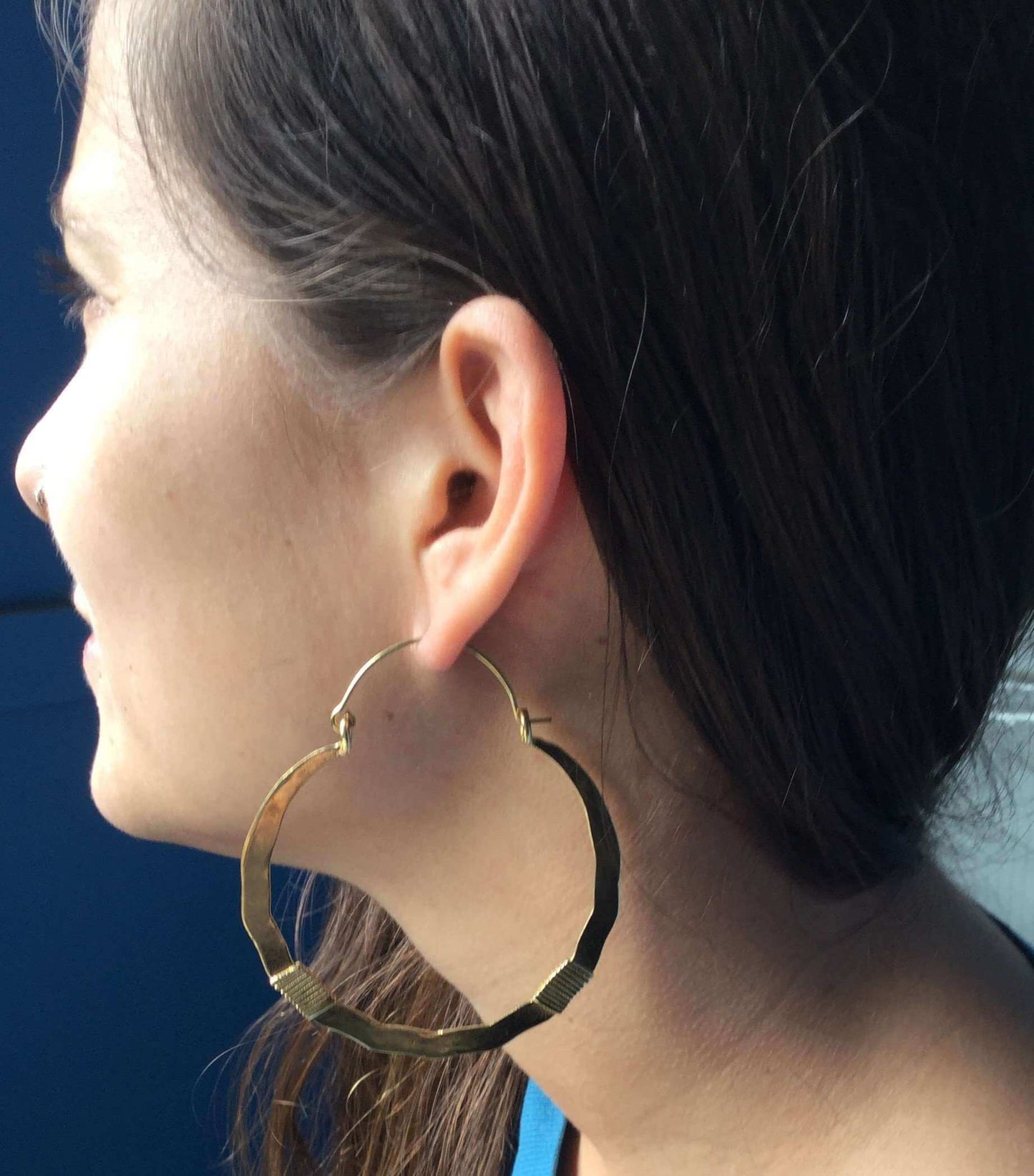 Gold Large Statement Hoop Earrings