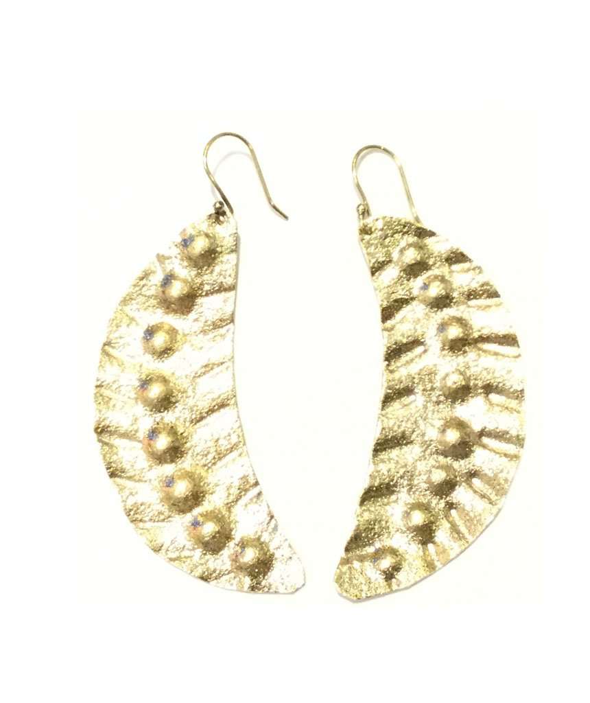 Gold Leaf Statement Earrings