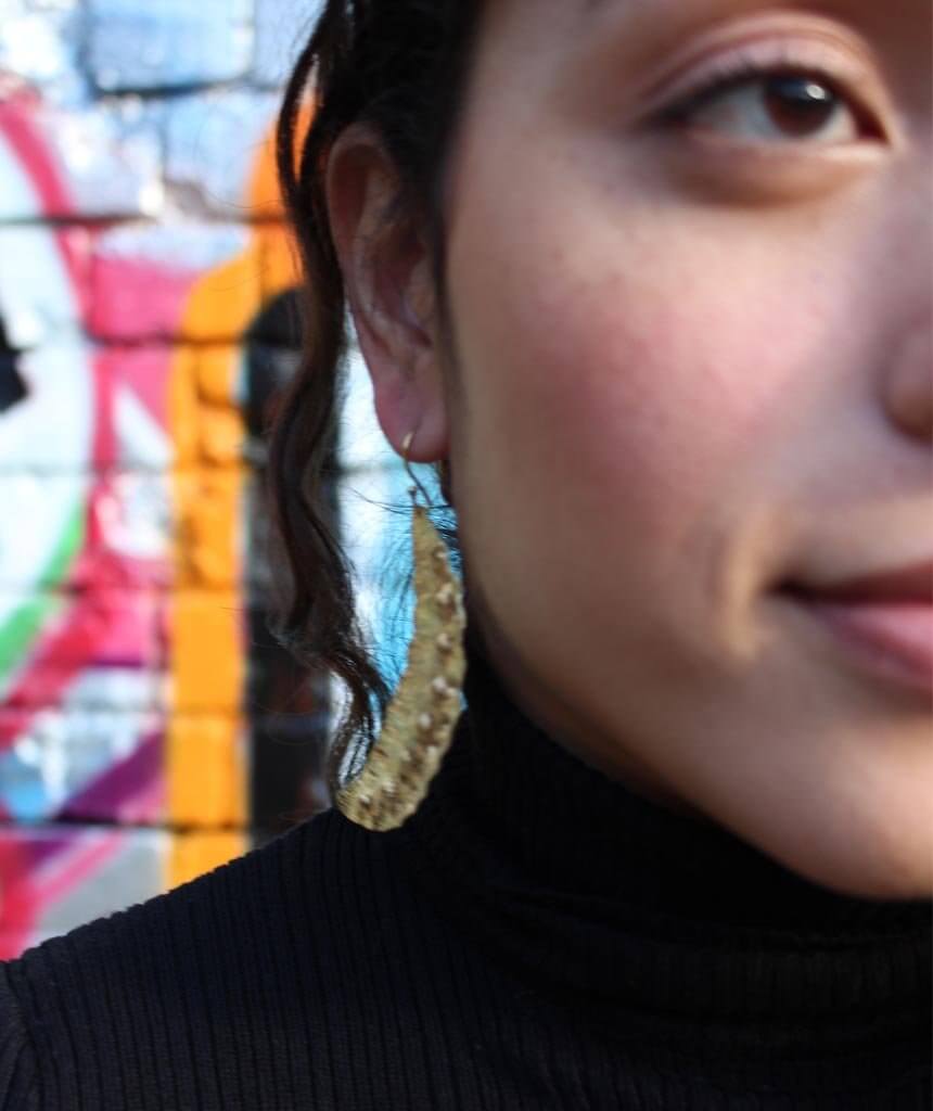 Gold Leaf Statement Earrings