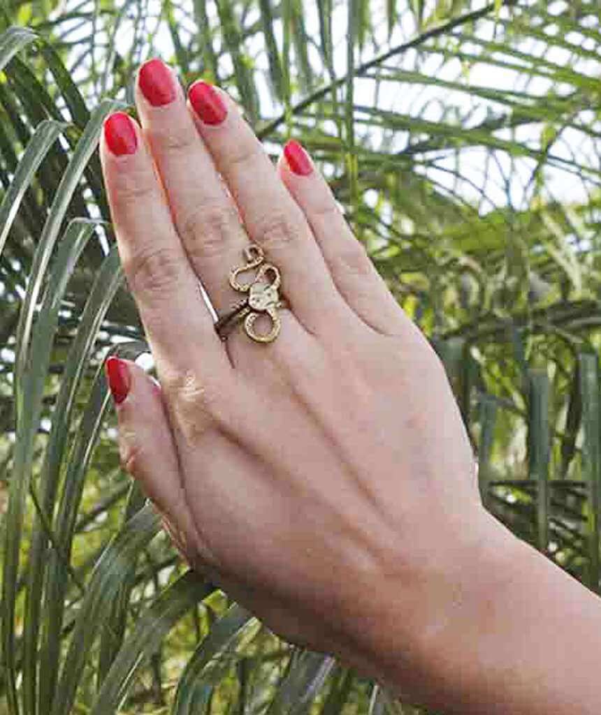 Gold Long Snake Statement Ring