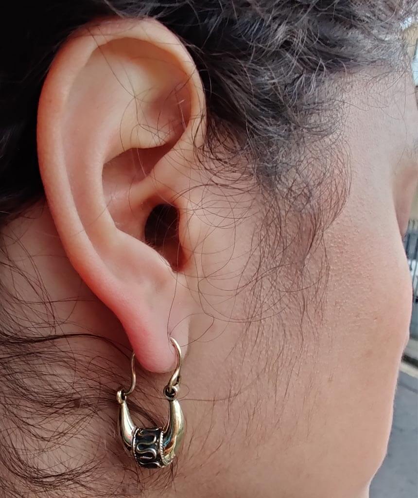 Gold Mini Ethnic Hoop Earrings