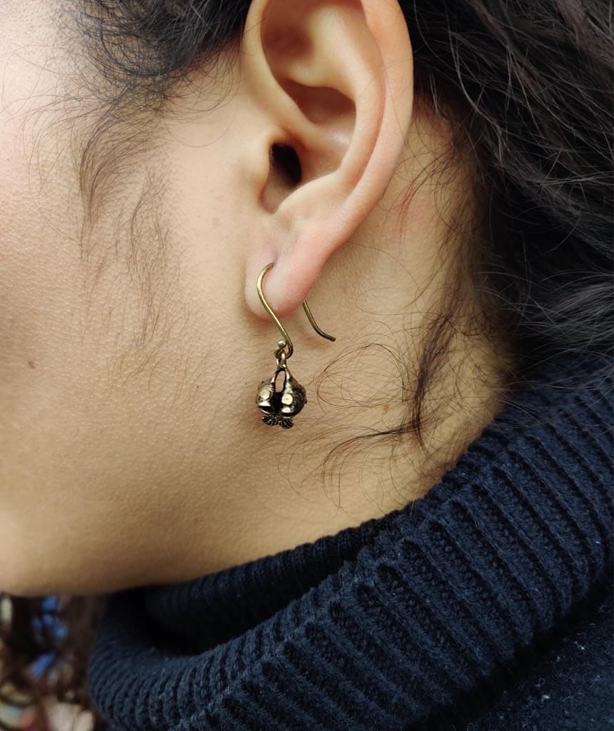 Gold Mini Fish Earrings