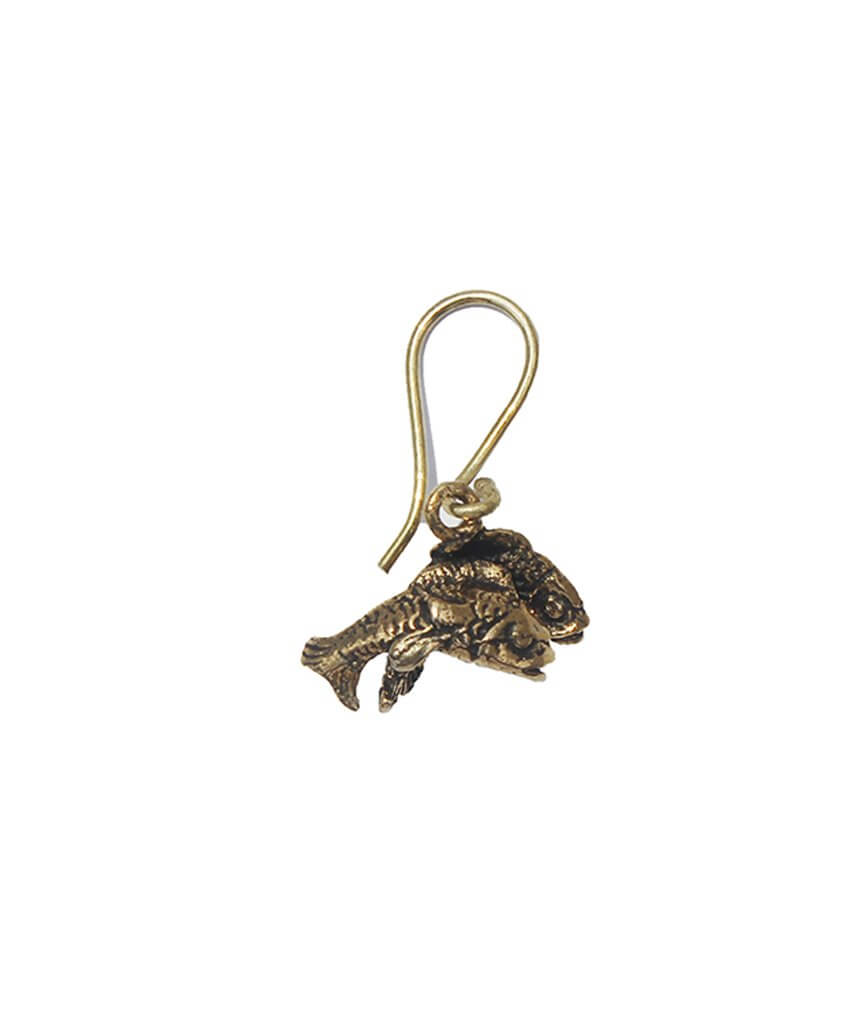 Gold Mini Fish Earrings