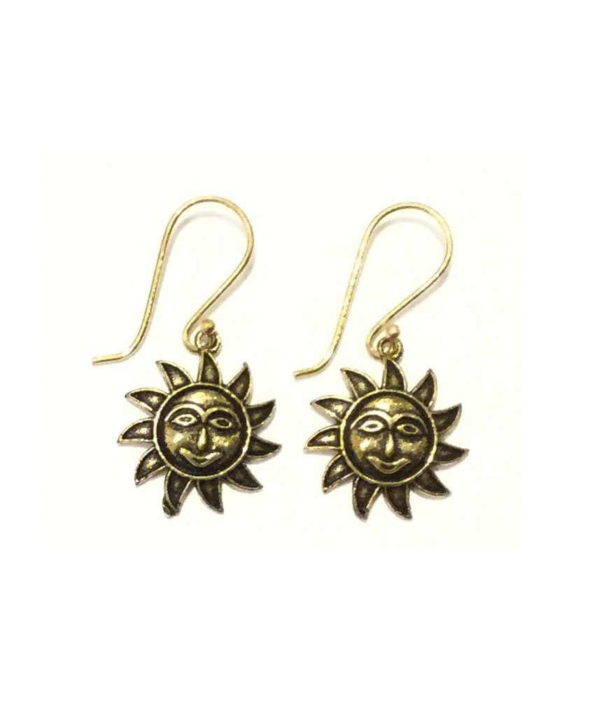 Gold Mini Sun Earrings