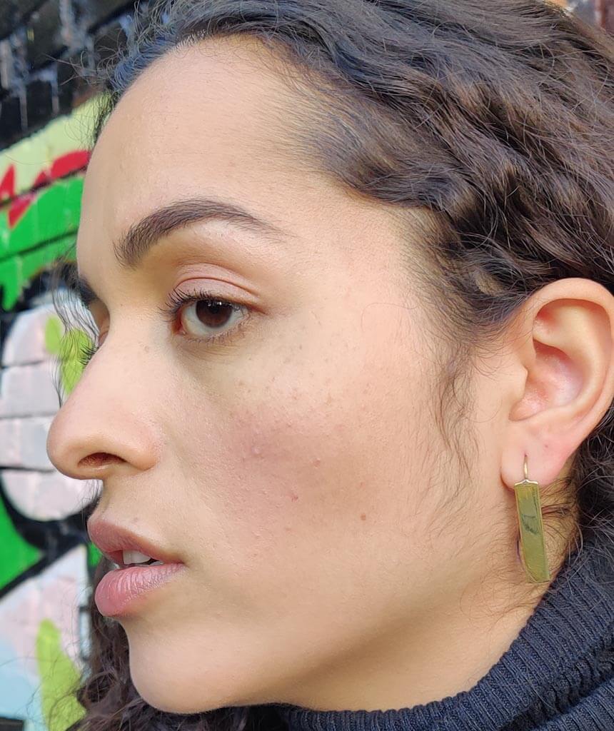 Gold Rectangular Drop Earrings