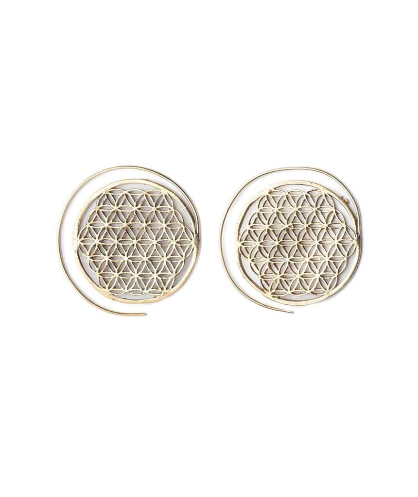 Gold Small Honeycomb Hoop Earrings