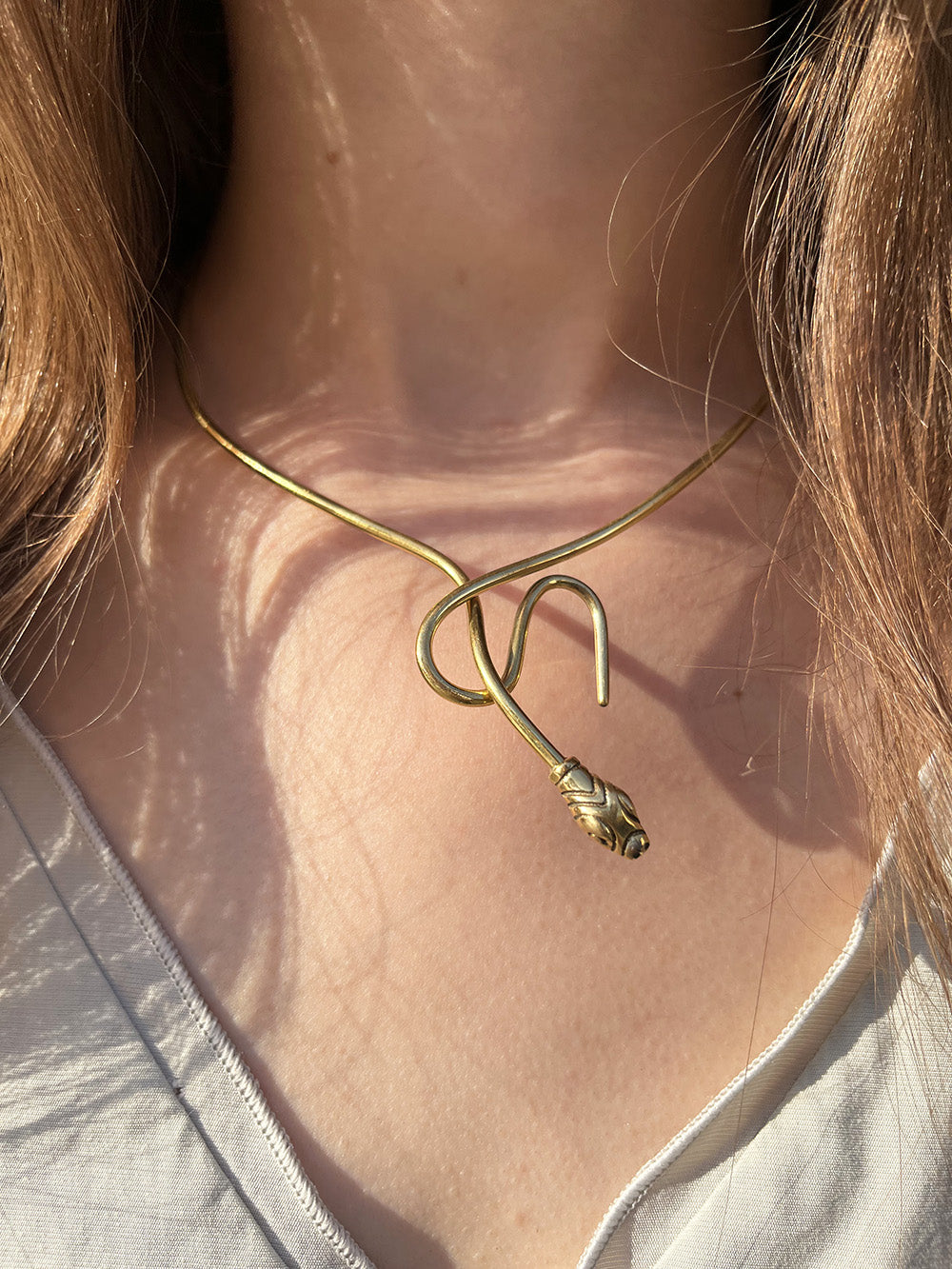 Gold Snake Choker Necklace