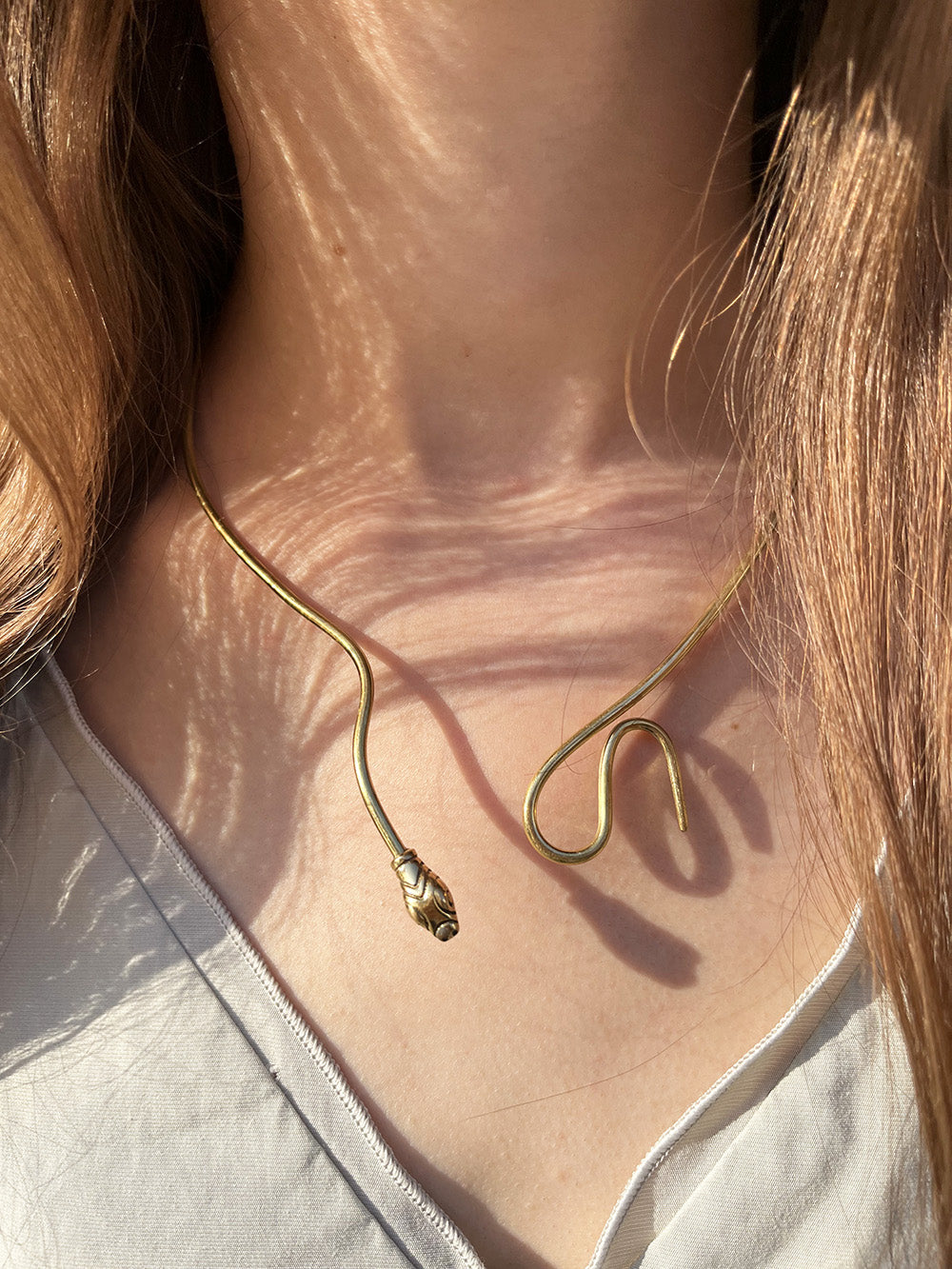 Gold Snake Choker Necklace