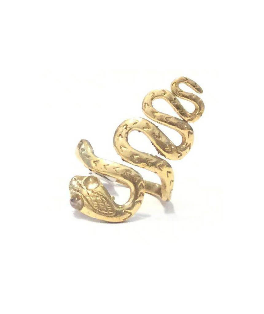 Gold & Grey Snake Eyes Ring