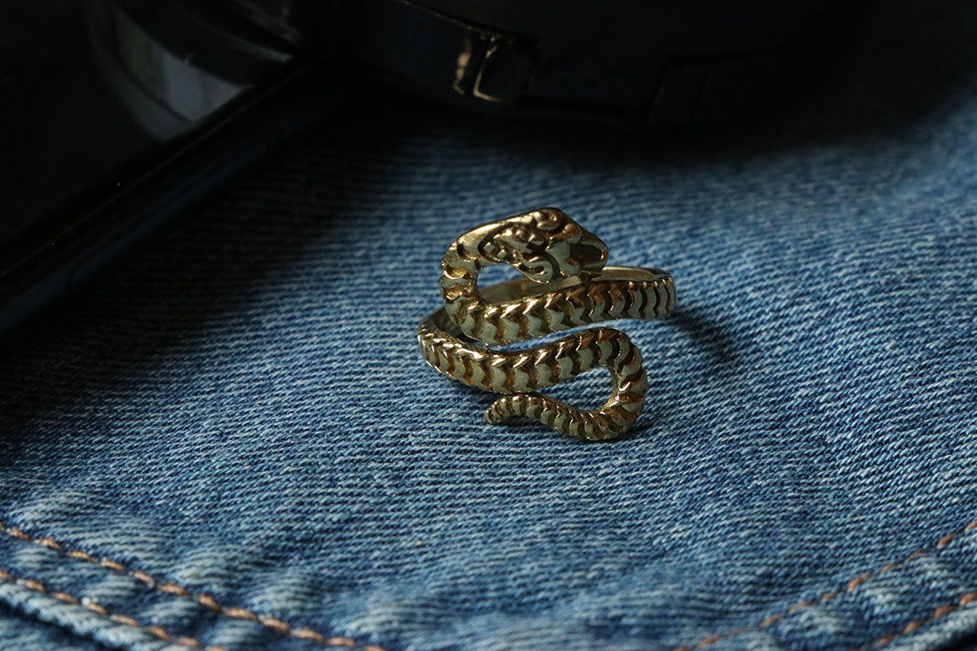 Gold Snake Wrap Ring