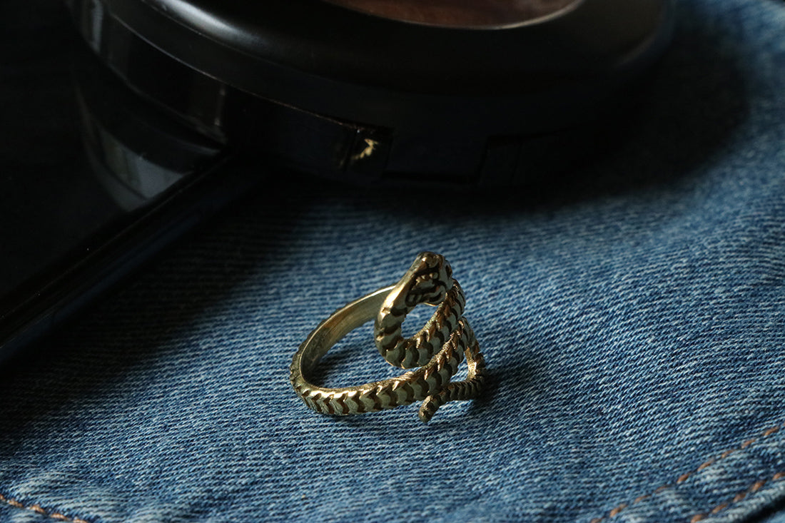 Gold Snake Wrap Ring