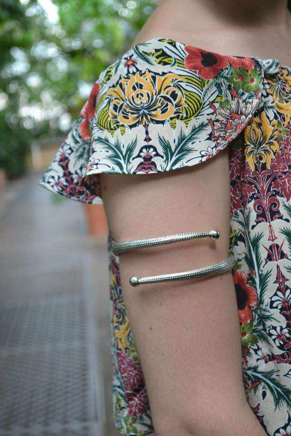 Silver Snake Skin Arm Cuff