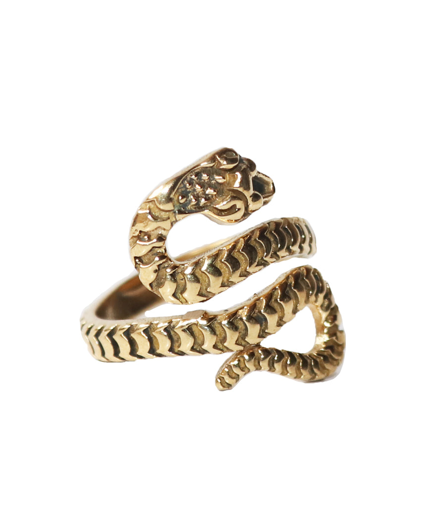 Gold Snake Wrap Ring