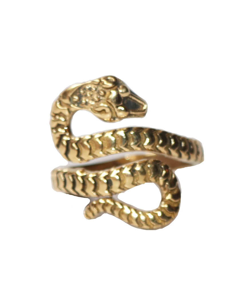 Gold Snake Wrap Ring