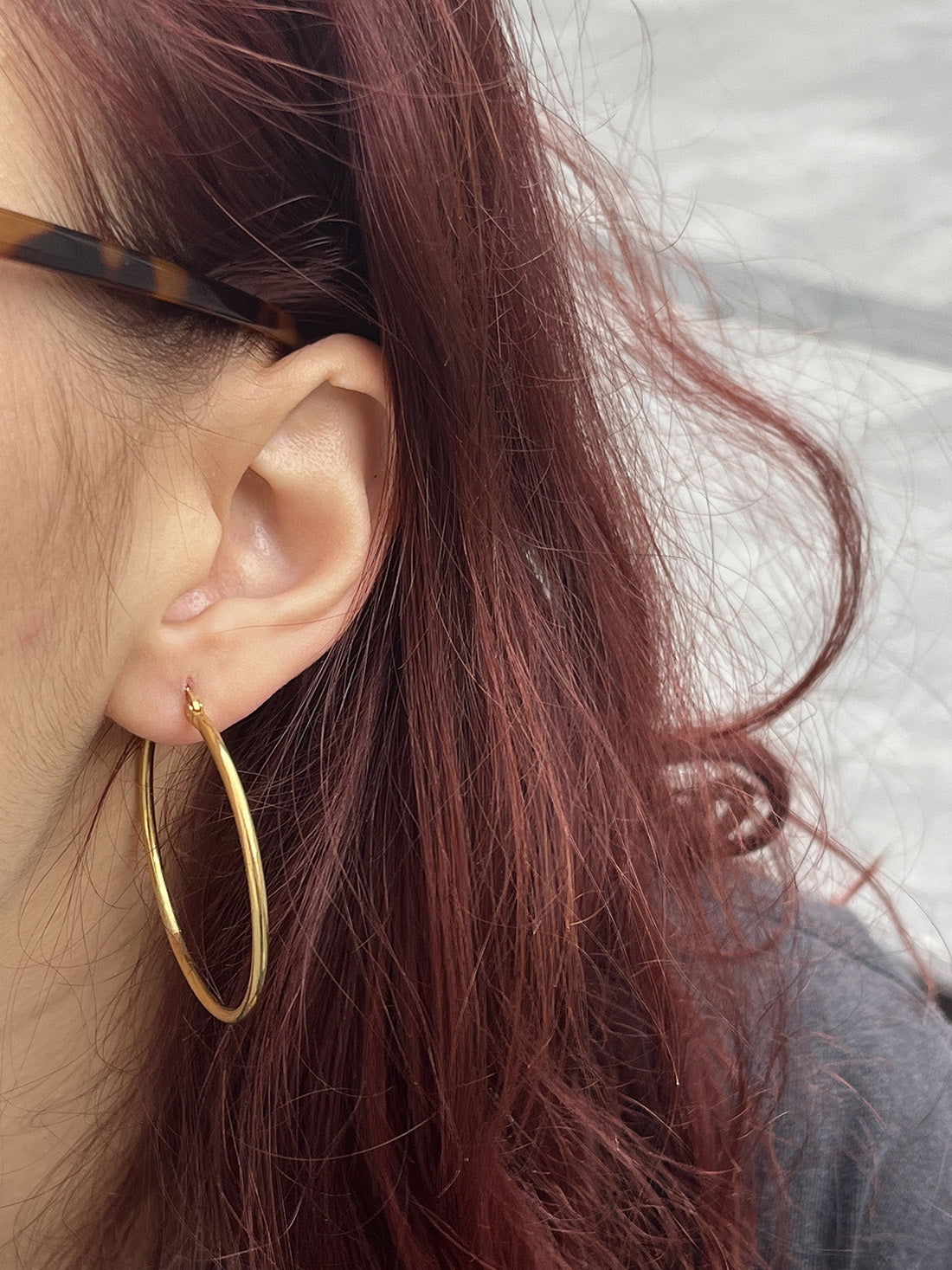 Gold Stainless Steel Hoops